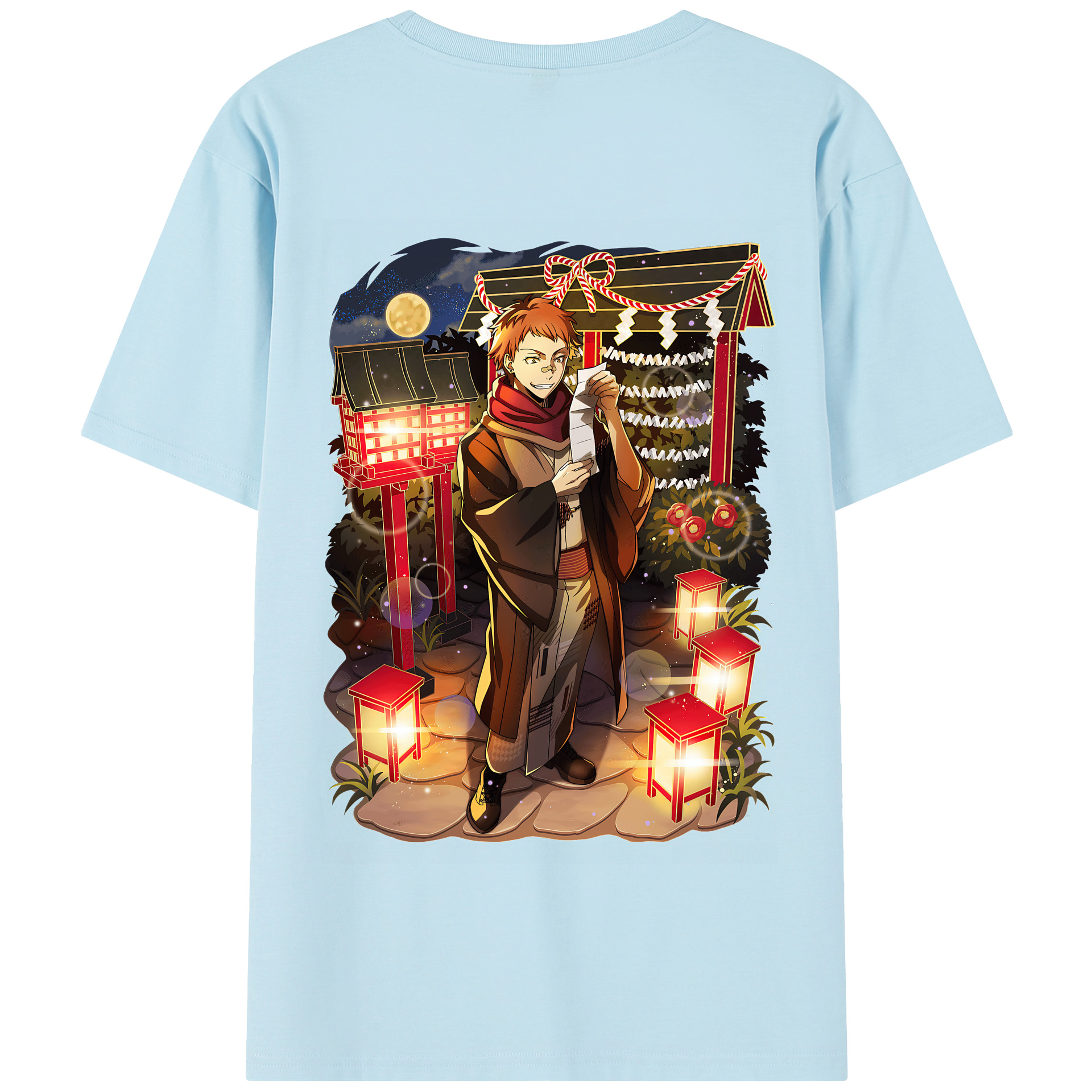 （画像用） 文豪ストレイドッグス Bungo Stray Dogs 綿100％半袖Tシャツ（背面プリント）
